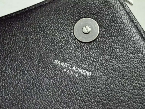 Large College Monogram Saint Laurent Bag in Black Matelasse Leather for Sale