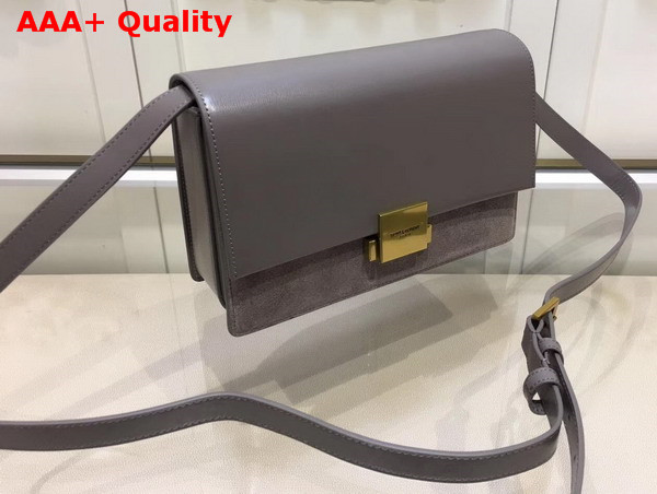 Medium Bellechasse Saint Laurent Bag in Grey Leather and Suede Replica