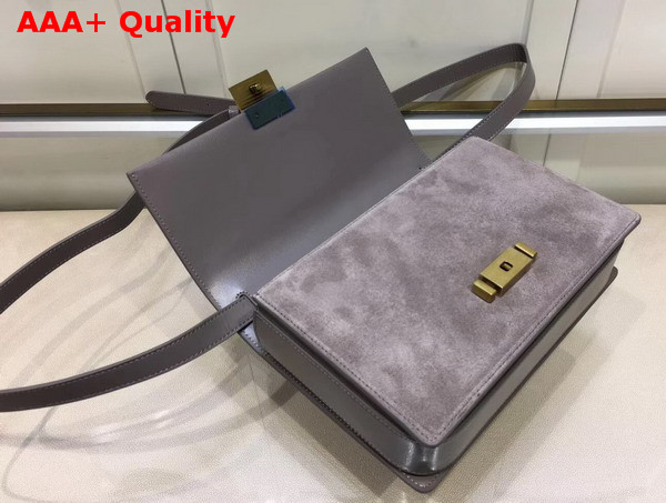 Medium Bellechasse Saint Laurent Bag in Grey Leather and Suede Replica