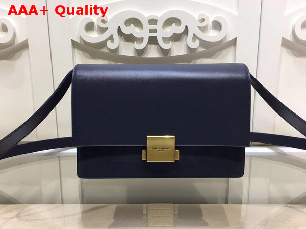 Medium Bellechasse Saint Laurent Bag in Navy Blue Leather and Suede Replica