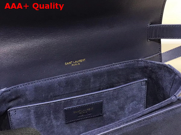 Medium Bellechasse Saint Laurent Bag in Navy Blue Leather and Suede Replica