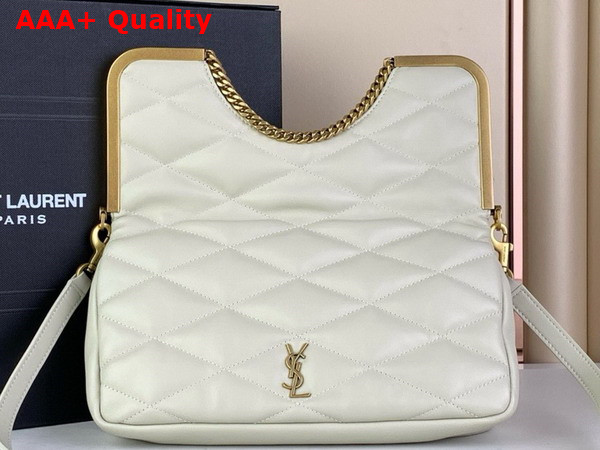 Saint Laurent 87 in Quilted Lambskin Blanc Vintage Replica