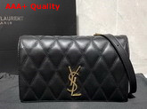 Saint Laurent Angie Chain Bag in Black Diamond Quilted Lambskin Replica