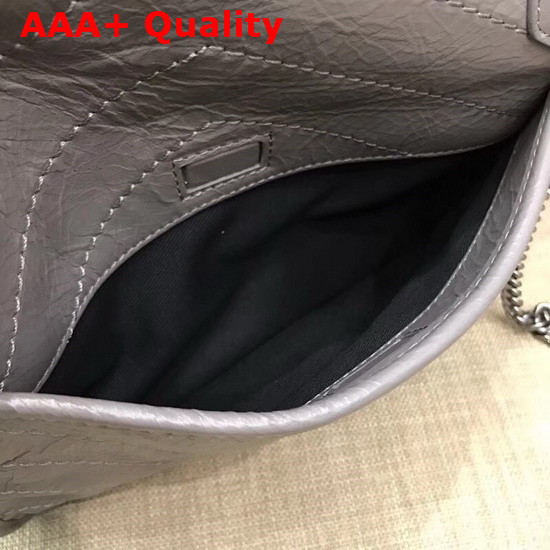 Saint Laurent Baby Niki Chain Bag in Light Grey Replica