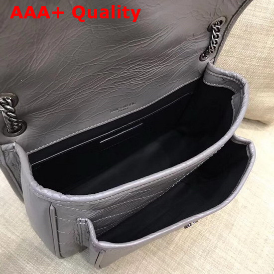 Saint Laurent Baby Niki Chain Bag in Light Grey Replica