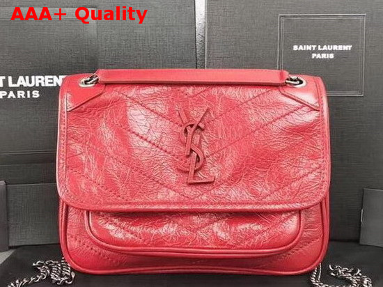 Saint Laurent Baby Niki Chain Bag in Red Replica