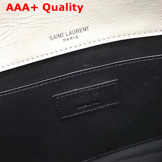 Saint Laurent Baby Niki Chain Bag in White Real Leather Replica