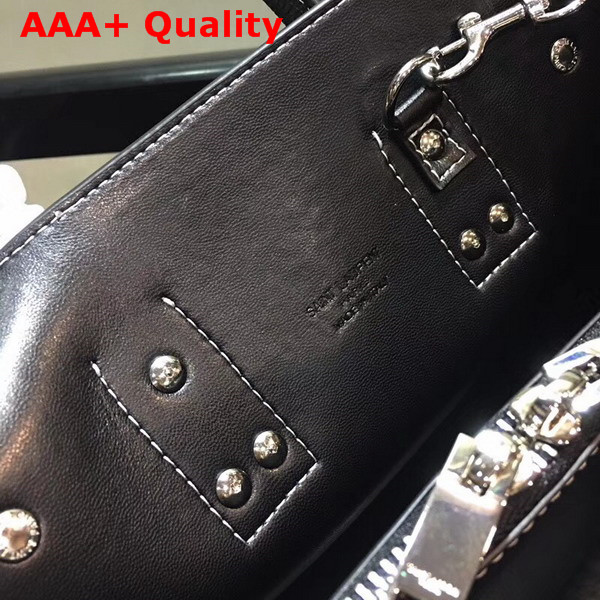 Saint Laurent Baby Sac De Jour Souple Bag in Black Grained Leather Replica