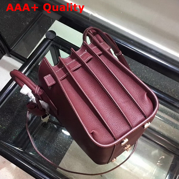 Saint Laurent Baby Sac De Jour Souple Bag in Oxblood Grained Leather Replica