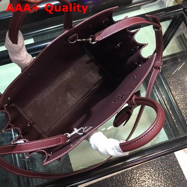 Saint Laurent Baby Sac De Jour Souple Bag in Oxblood Grained Leather Replica