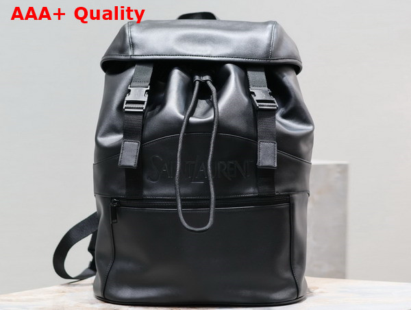 Saint Laurent Backpack in Black Grained Leather Replica