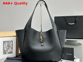 Saint Laurent Bea Hobo in Black Grained Leather Replica