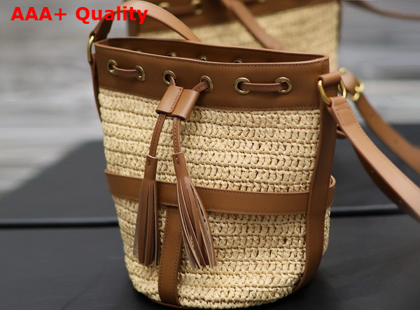 Saint Laurent Bucket Bag in Naturel Raffia Replica