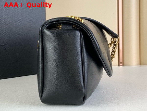 Saint Laurent Calypso Bag in Black Plunged Lambskin Replica