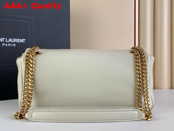 Saint Laurent Calypso Bag in Blanc Vintage Plunged Lambskin Replica