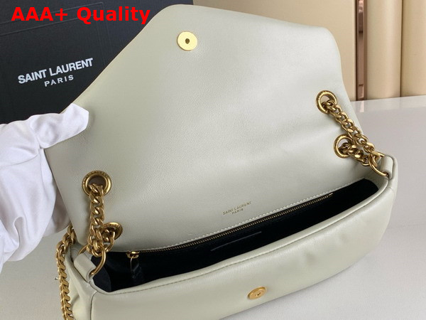 Saint Laurent Calypso Bag in Blanc Vintage Plunged Lambskin Replica