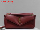 Saint Laurent Calypso in Plunged Lambskin Rouge Merlot Replica