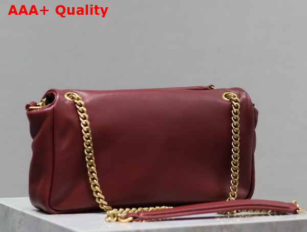 Saint Laurent Calypso in Plunged Lambskin Rouge Merlot Replica