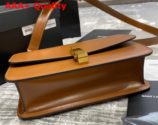 Saint Laurent Carre Satchel in Brick Smooth Leather Replica