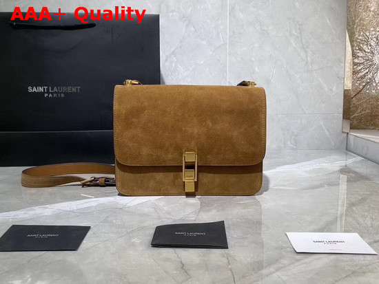 Saint Laurent Carre Satchel in Moka Suede Replica