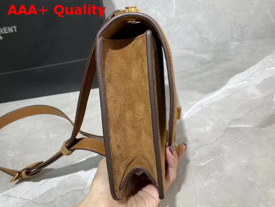 Saint Laurent Carre Satchel in Moka Suede Replica