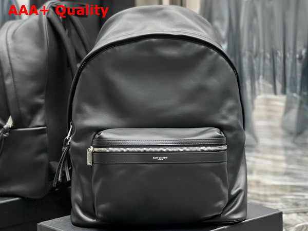 Saint Laurent City Backpack in Black Leather Replica