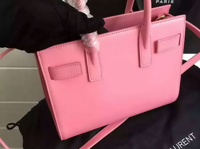 Saint Laurent Classic Nano Sac De Jour Bag in Lipstick Pink Leather for Sale