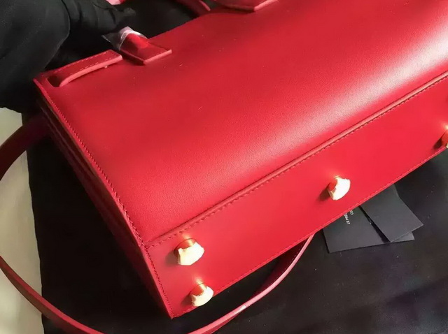 Saint Laurent Classic Nano Sac De Jour Bag in Lipstick Red Leather for Sale