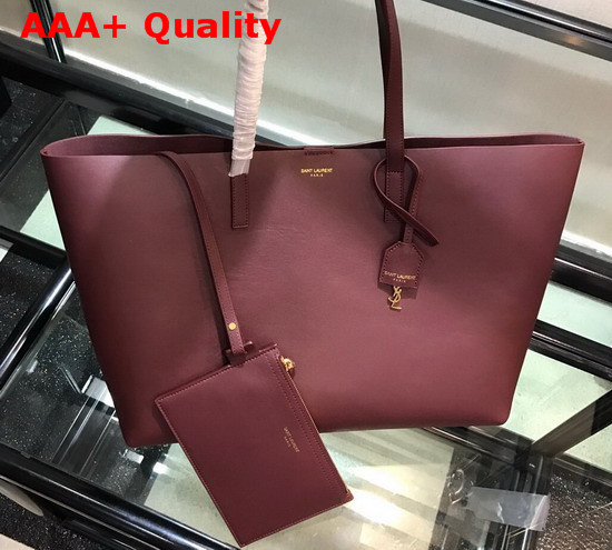 Saint Laurent EW Shopping Bag in Old Brandy Supple Leather Replica