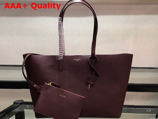 Saint Laurent EW Shopping Bag in Old Brandy Supple Leather Replica