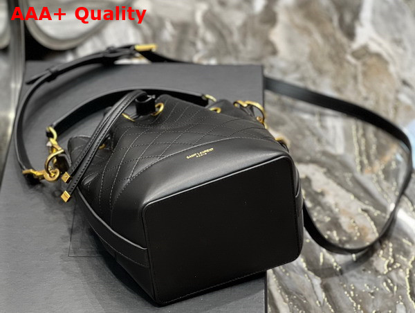 Saint Laurent Emmanuelle Small Bucket Bag in Black Quilted Lambskin Replica