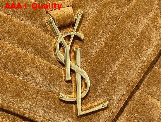 Saint Laurent Envelope Medium Bag in Cinnamon Mix Matelasse Suede Leather Replica