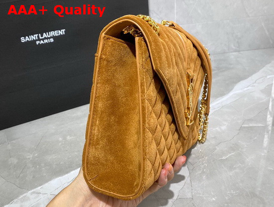 Saint Laurent Envelope Medium Bag in Cinnamon Mix Matelasse Suede Leather Replica