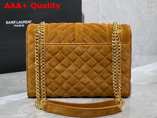 Saint Laurent Envelope Medium Bag in Cinnamon Mix Matelasse Suede Leather Replica