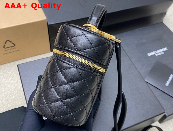 Saint Laurent Gaby Vanity Bag in Black Lambskin Replica