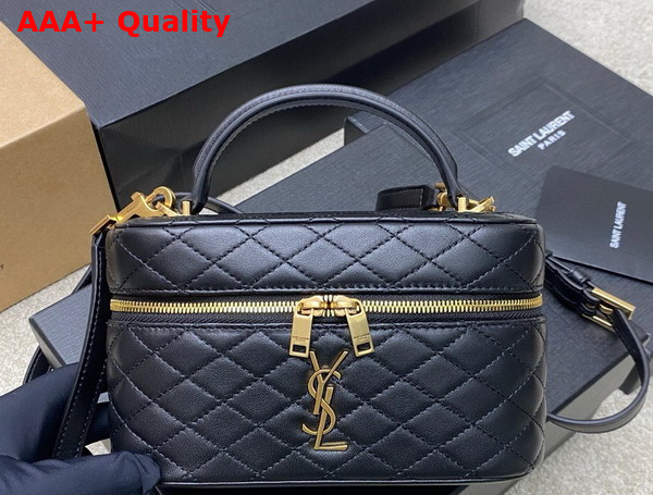 Saint Laurent Gaby Vanity Bag in Black Lambskin Replica