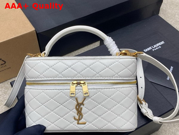 Saint Laurent Gaby Vanity Bag in Blanc Vintage Lambskin Replica