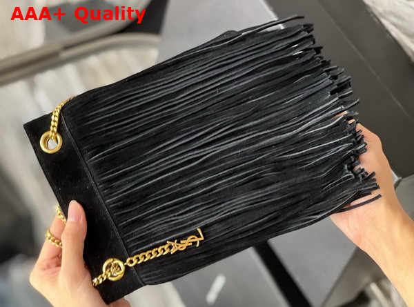 Saint Laurent Grace Small Chain Bag in Suede Noir Replica