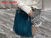 Saint Laurent Grace Small Chain Bag in Suede Sea Turquoise Replica