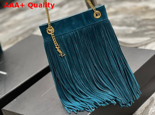 Saint Laurent Grace Small Chain Bag in Suede Sea Turquoise Replica