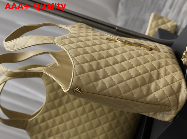 Saint Laurent Icare Maxi Shopping Bag in Beige Quilted Lambskin Replica