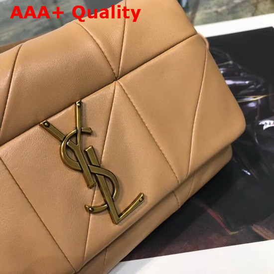 Saint Laurent Jamie Chain Wallet in Apricot Patchwork Leather Replica