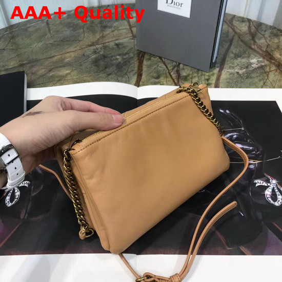 Saint Laurent Jamie Chain Wallet in Apricot Patchwork Leather Replica