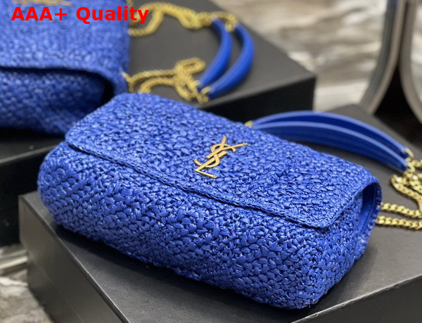 Saint Laurent Jamie Medium in Bright Blue Raffia Replica