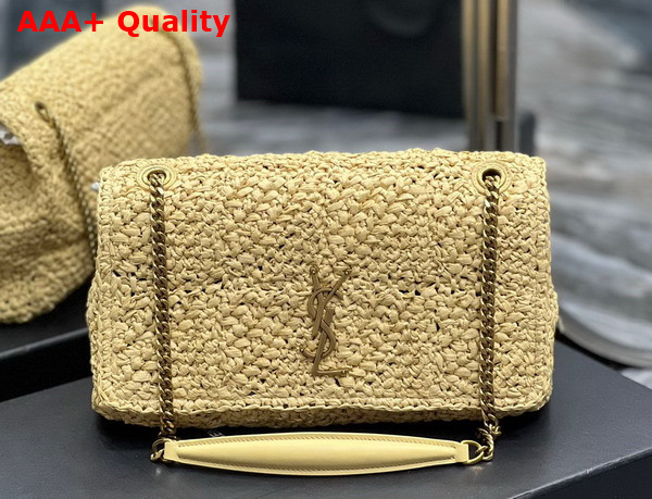 Saint Laurent Jamie Medium in Naturel Raffia Replica