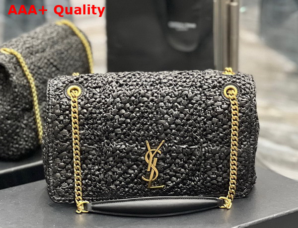 Saint Laurent Jamie Medium in Noir Raffia Replica