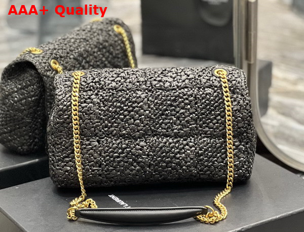 Saint Laurent Jamie Medium in Noir Raffia Replica