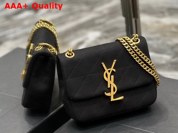 Saint Laurent Jamie Mini Chain Bag Carre Rive Gauche in Jersey Black Replica