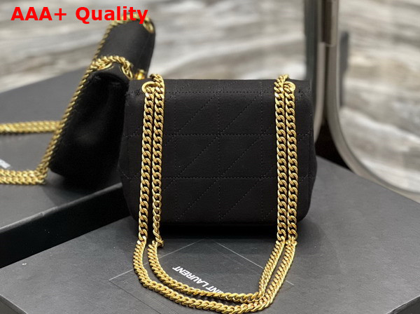 Saint Laurent Jamie Mini Chain Bag Carre Rive Gauche in Jersey Black Replica