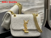 Saint Laurent Jamie Mini Chain Bag Carre Rive Gauche in Jersey Light Grey Replica